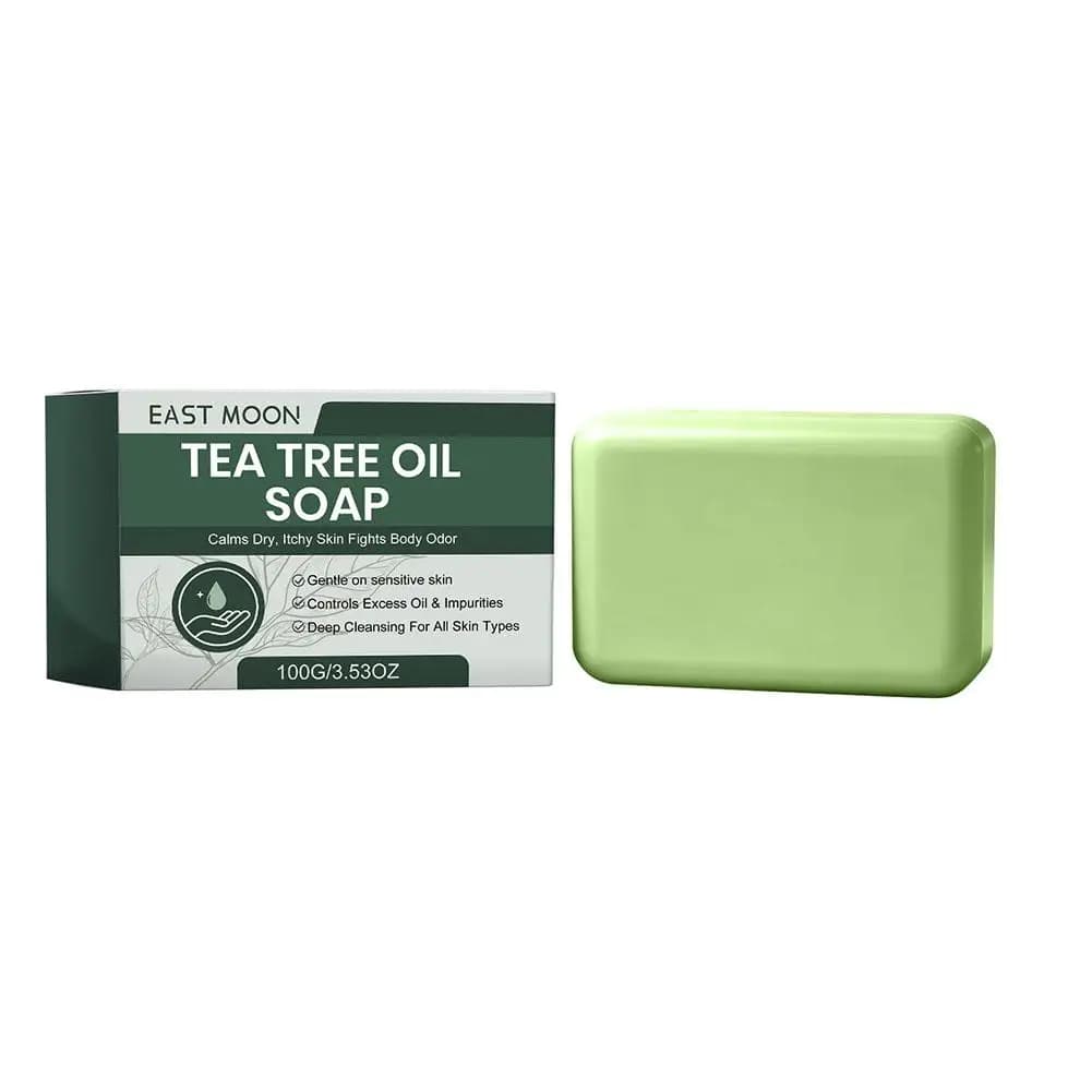 Savon en barre à l'arbre à thé pour le visage et le corps, savon pour le corps et le visage à l'huil