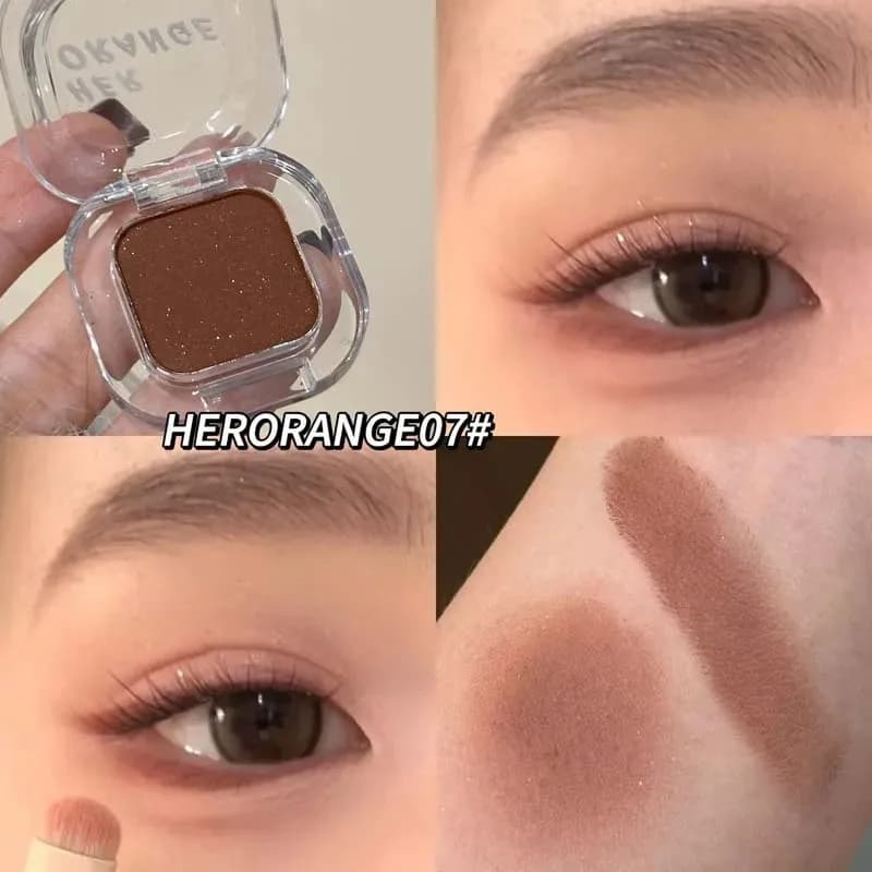 Palette de fards à paupières rouge marron Palette de maquillage multifonctionnelle soyeux mat corail