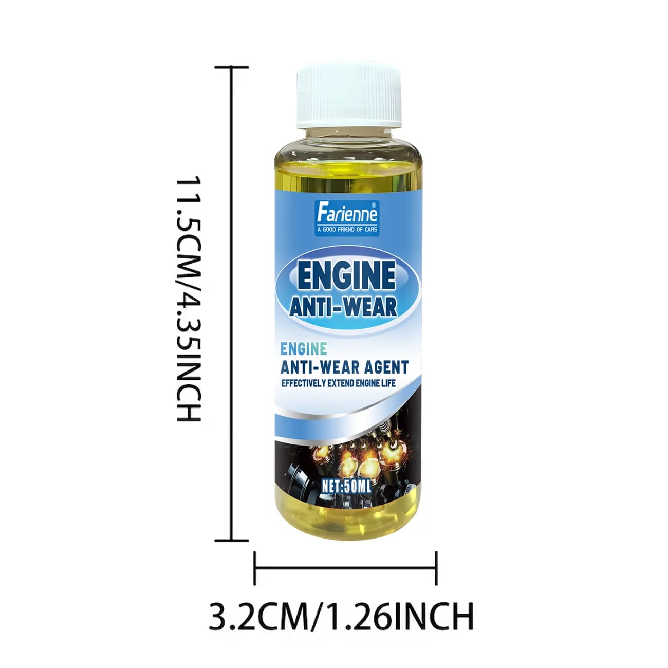 Farienne 50ml Additif Huile Moteur Haute Efficacité Protection Anti-Usure Réduction de Friction Amél