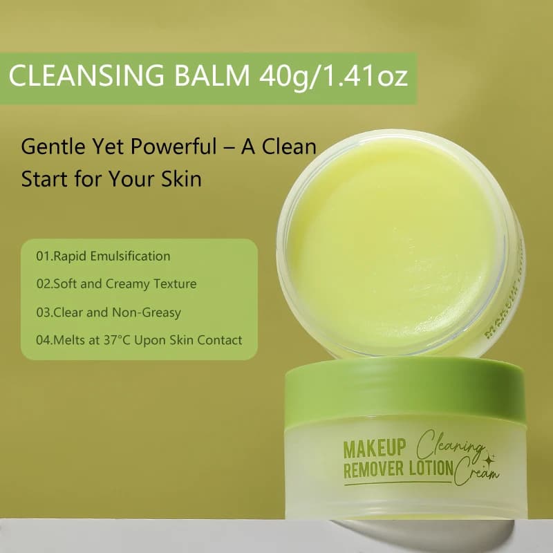 Crème démaquillante d'avocat pour femmes, nettoyage doux des yeux et des lèvres, huile démaquillante