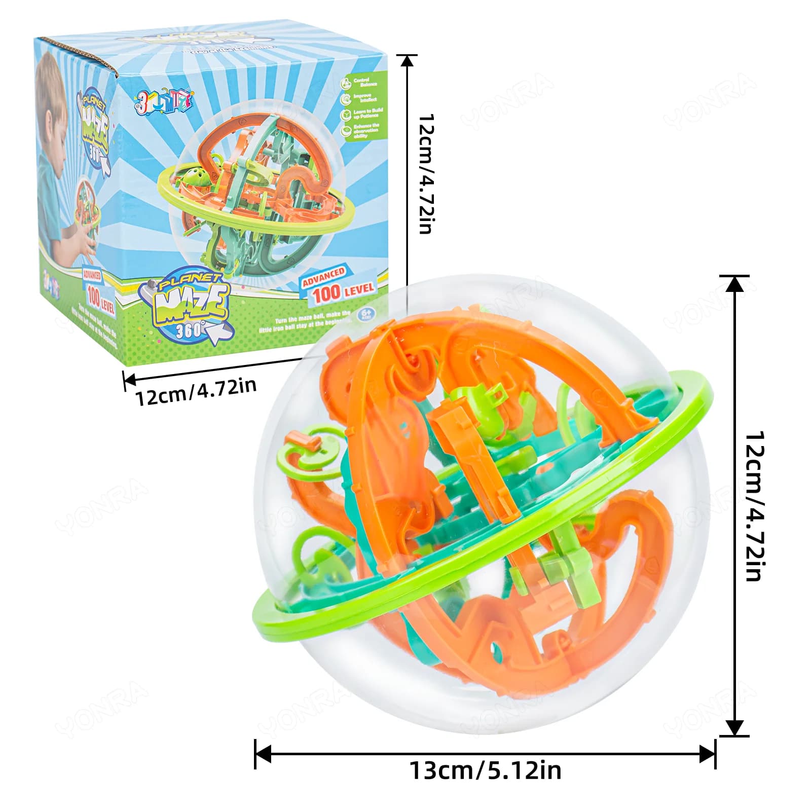 Boule de Puzzle 3D, jeu de cerveau, jouets pour enfants, boule en acier, boule de labyrinthe, jeu de
