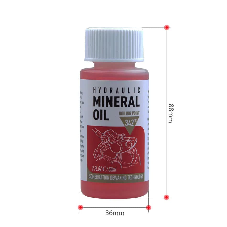 Huile minérale pour freins de vélo haute performance - 60 ml/2 oz - Idéal pour les systèmes de frein