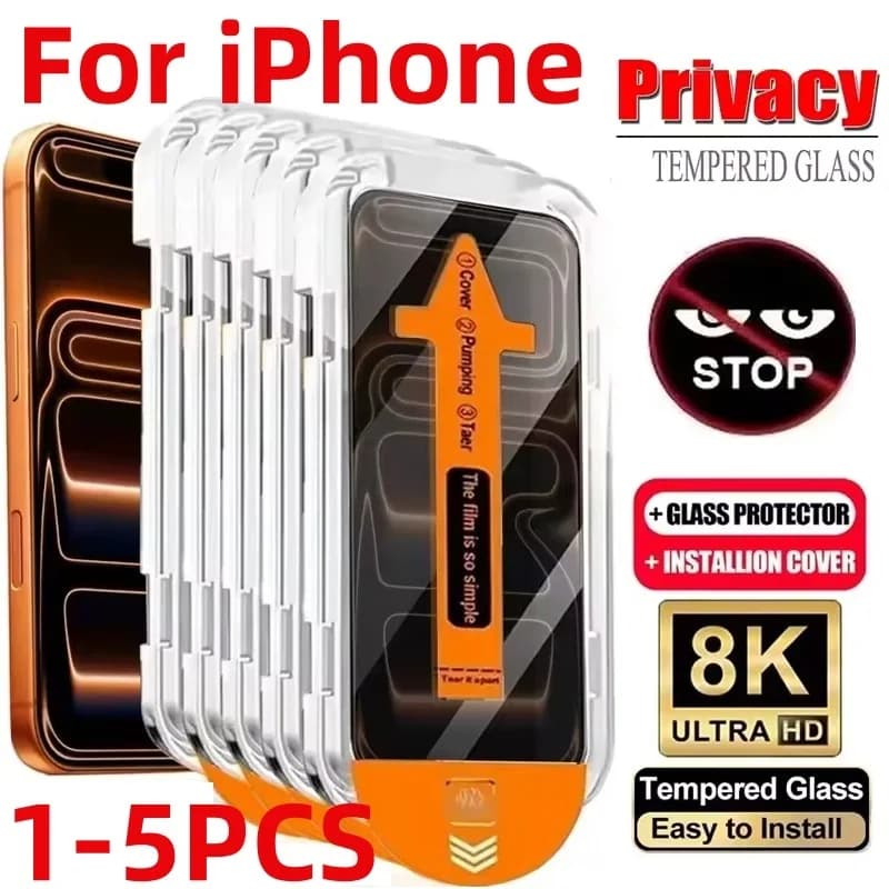 Protecteur d'écran, revêtement oléophobe, sans poussière, Installation facile, pour iPhone 16 15 14