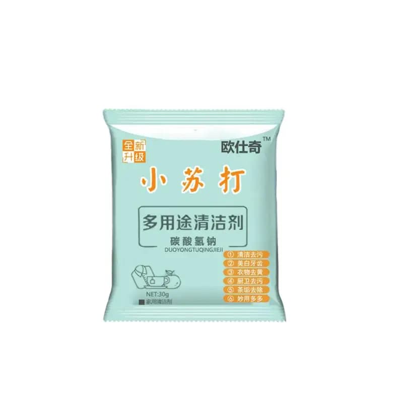 Poudre blanche de bicarbonate de sodium pour la décontamination, livres de décontamination multifonc