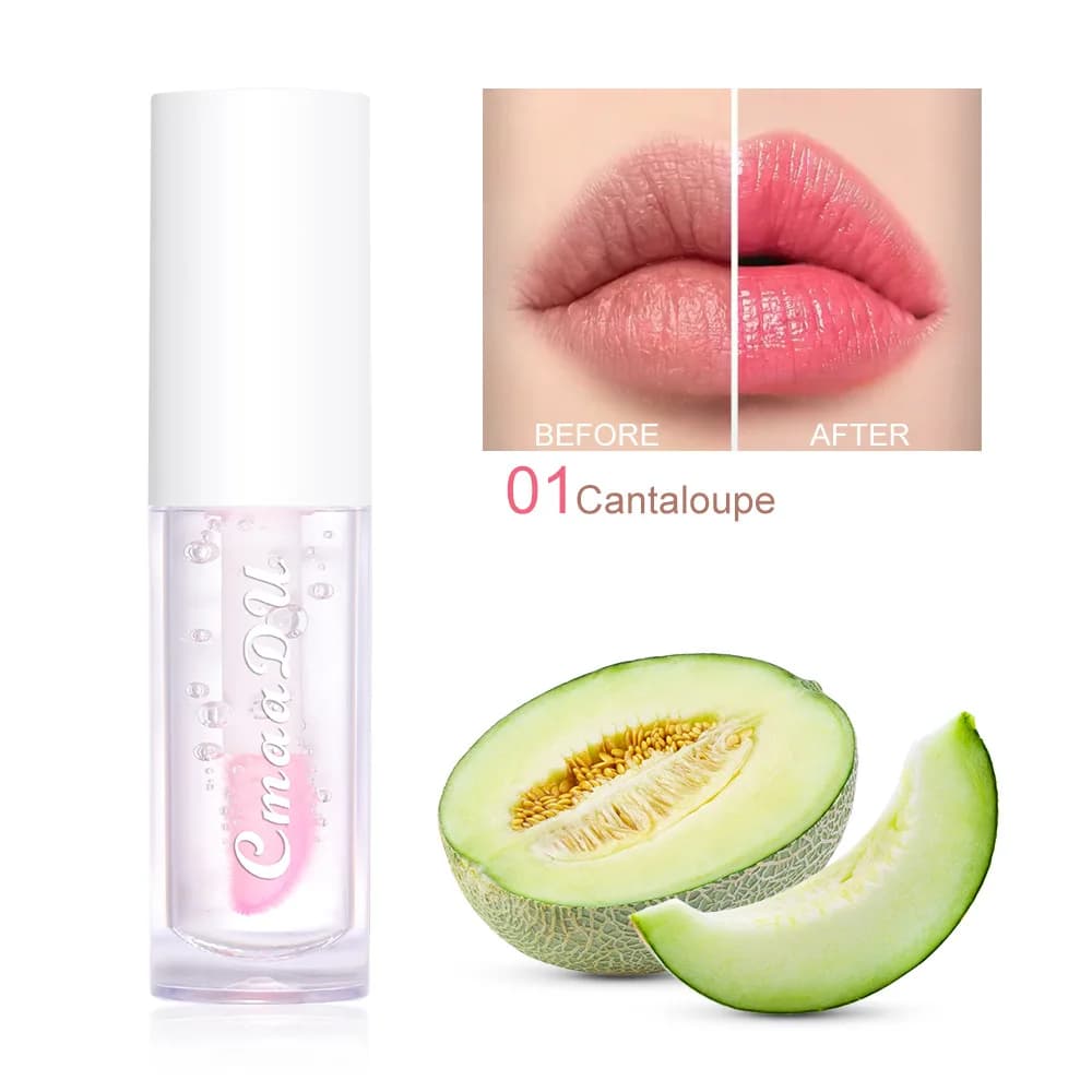 Baume à lèvres à bille aux fruits frais Apprêt de maquillage pour les lèvres Huile à lèvres transpar