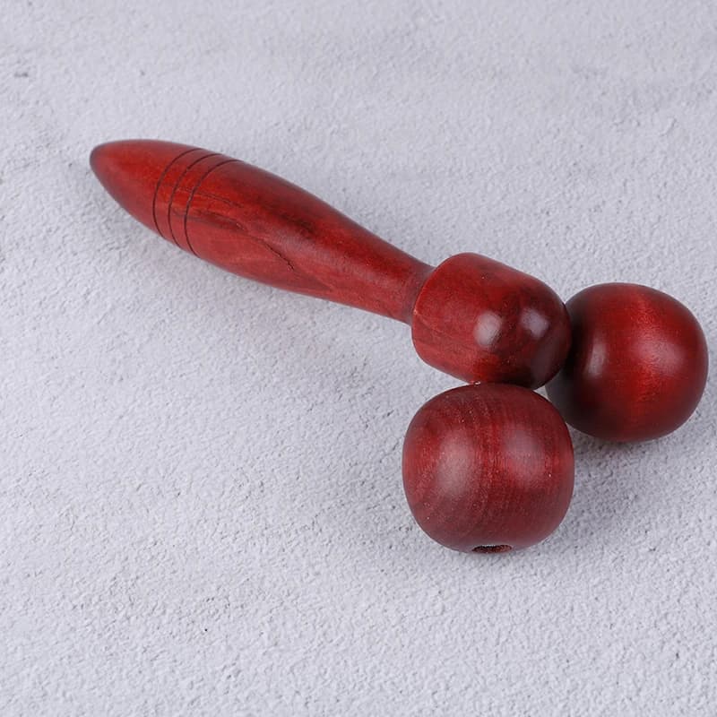 Rouleau de massage facial et oculaire en bois naturel pour la santé, amincissant et relaxant pour le