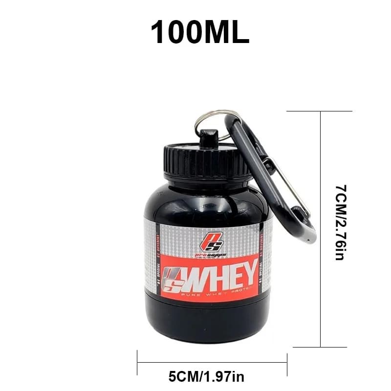 Conteneur de supplément de poudre de protéines Portable 100/200ml, bouteille de stockage légère et é