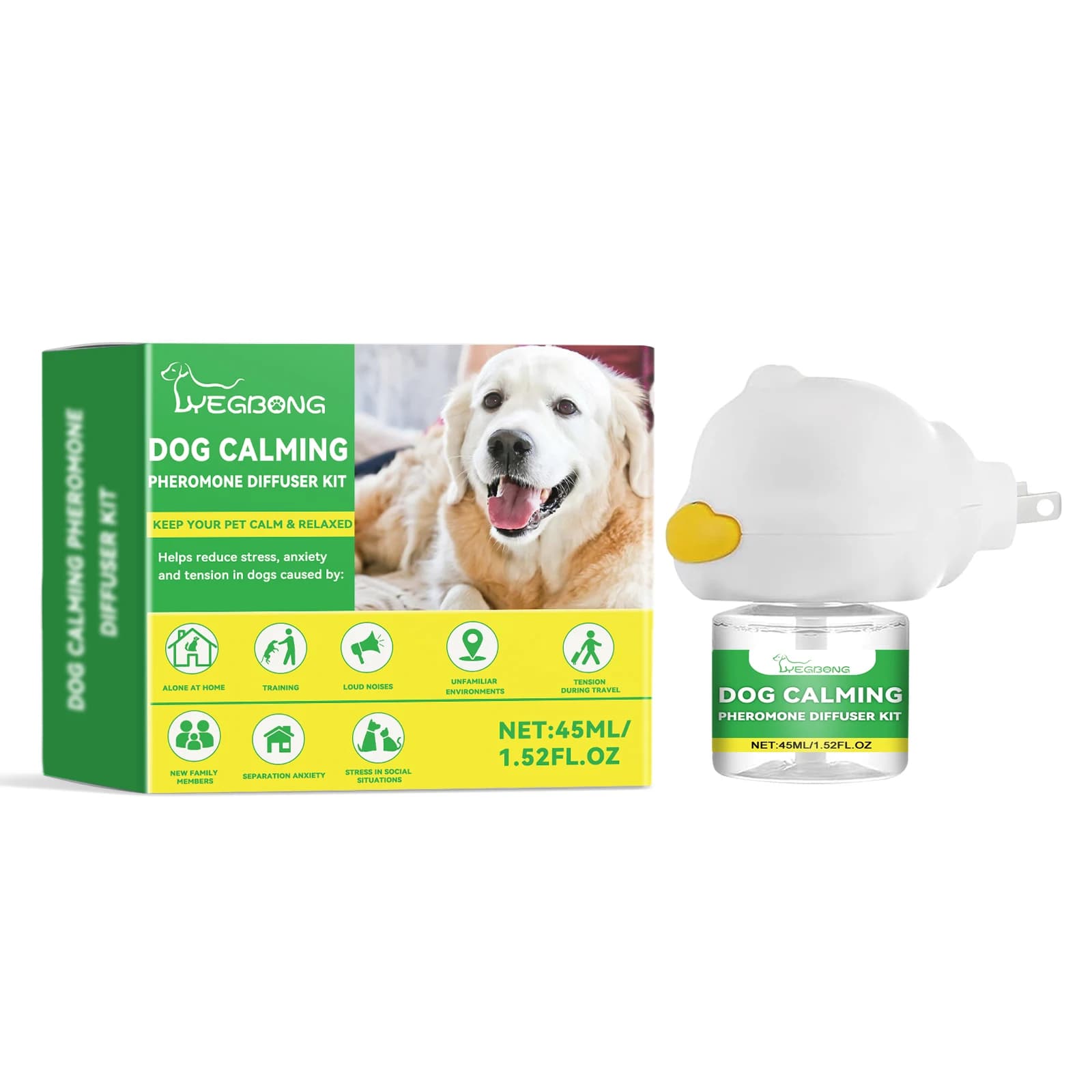 Kit diffuseur apaisant pour chien – Pour soulager l'anxiété des animaux de compagnie et soulager le