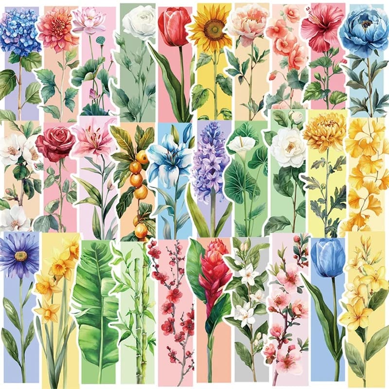 Marque-page en forme de fleur de printemps, 5/30 pièces, pour pages de livres, lecteurs, matériel cr