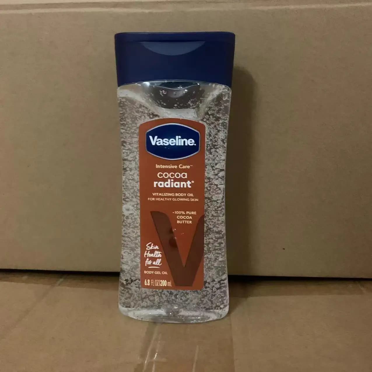 Vaseline cacao huile lumineuse pour le corps 200ml huile de soin hydratante longue durée pour la pea