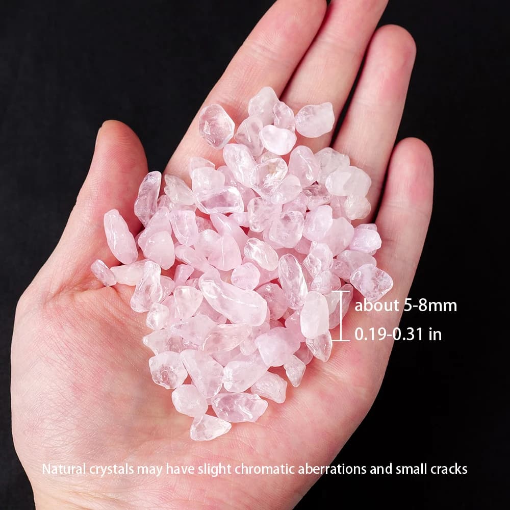 100 g/sac pierres naturelles Quartz Rose matériel cristal gravier pierre puces minerai minéraux Reik