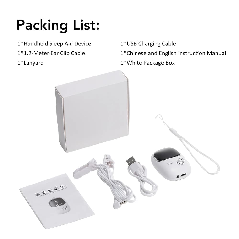 Appareil de relaxation intelligent CES pour le sommeil, clip d'oreille, rechargeable par USB, aide a