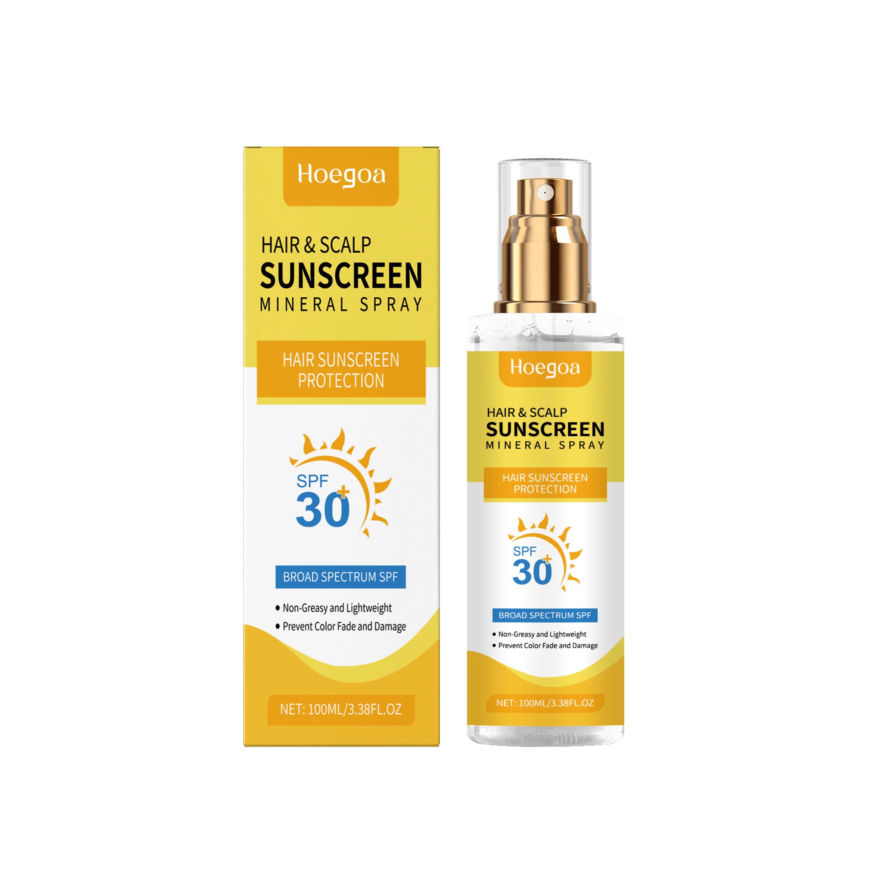 Spray solaire protecteur du cuir chevelu, soin doux, nourrit le cuir chevelu, protection UV, prévien