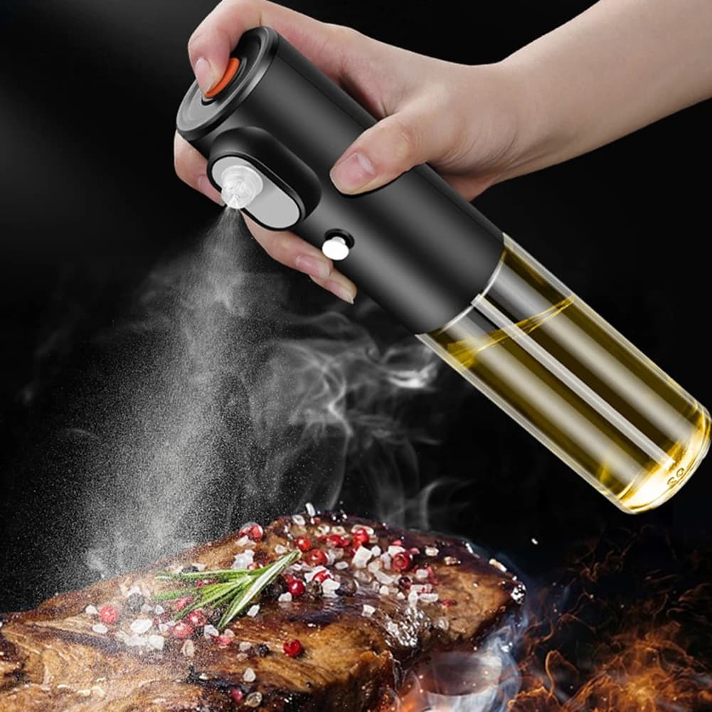 Pulvérisateurs d'huile d'olive électriques Bouteille de pulvérisation d'huile rechargeable USB Acces