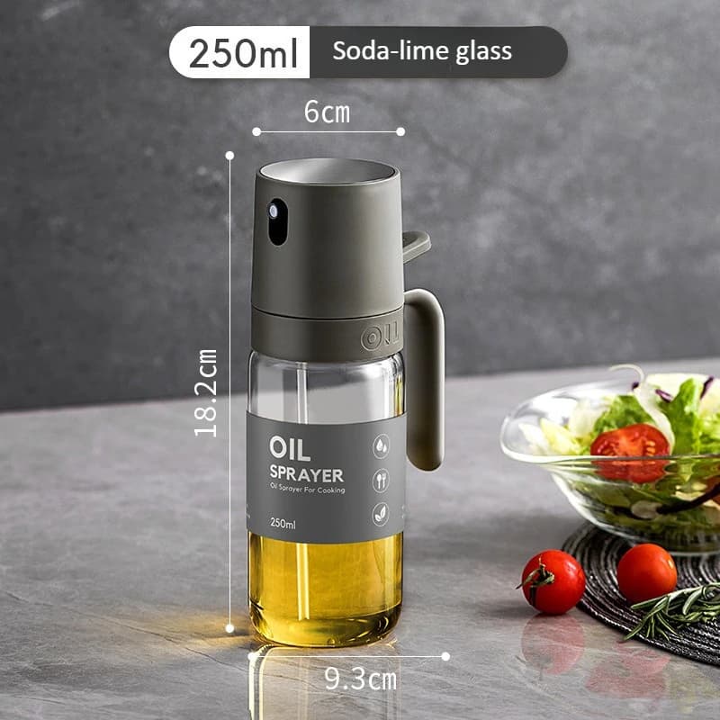 Pulvérisateur d'huile de 250ML, verre à haute teneur en Borosilicate sans BPA, pulvérisateur d'huile