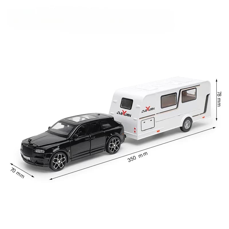 1/32 Rolls Royce Cullinan Camping RV modèle de voiture jouet en alliage moulé sous pression véhicule