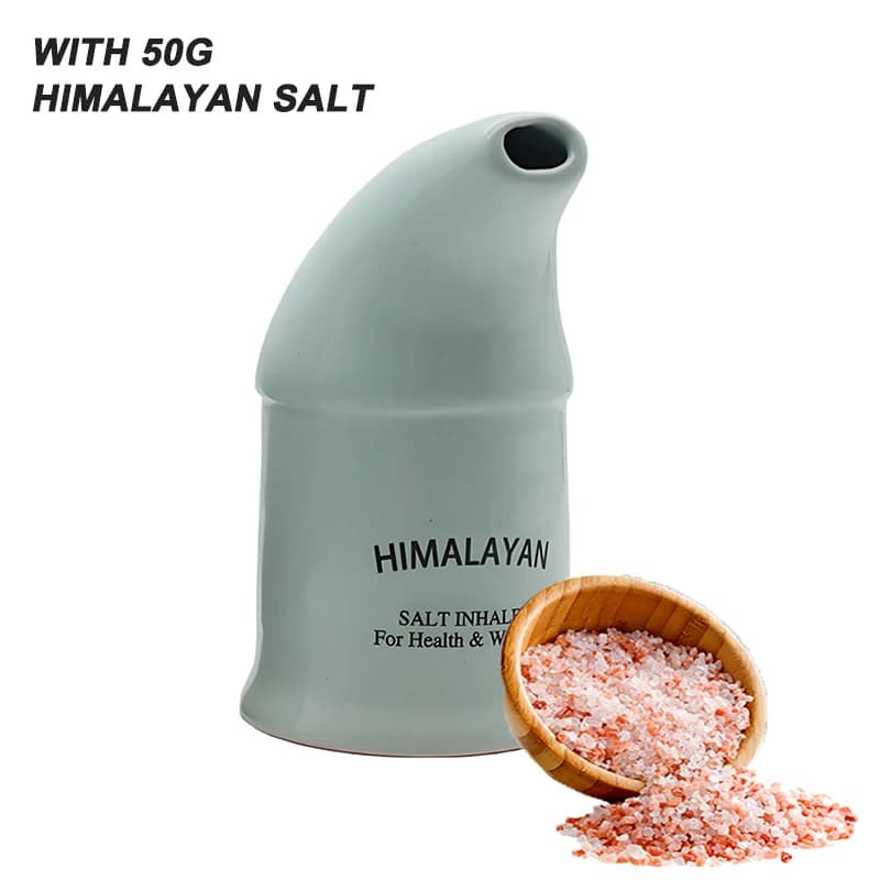 Humidificateur d'inhalateur de sel en céramique, atomiseur pratique de sel de l'himalaya pour nettoy