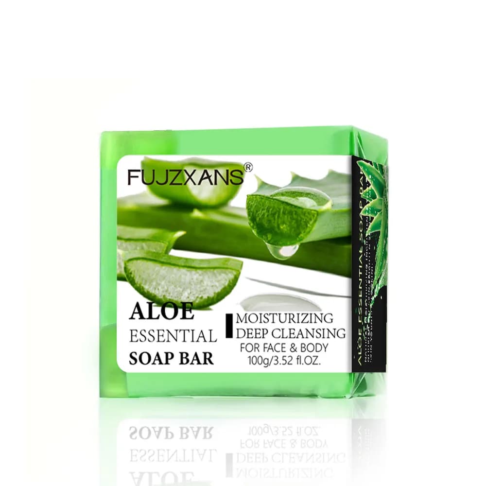 Savon à l'aloe vera pour le visage 100g barre de savon nettoyante hydratante pour le visage et le co