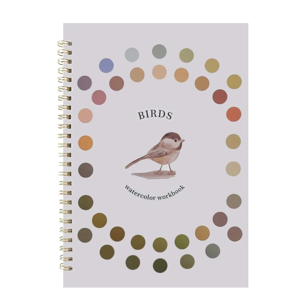 Cahier d'exercices d'aquarelle pour débutants avec pinceau et palette de couleurs, fournitures de pe