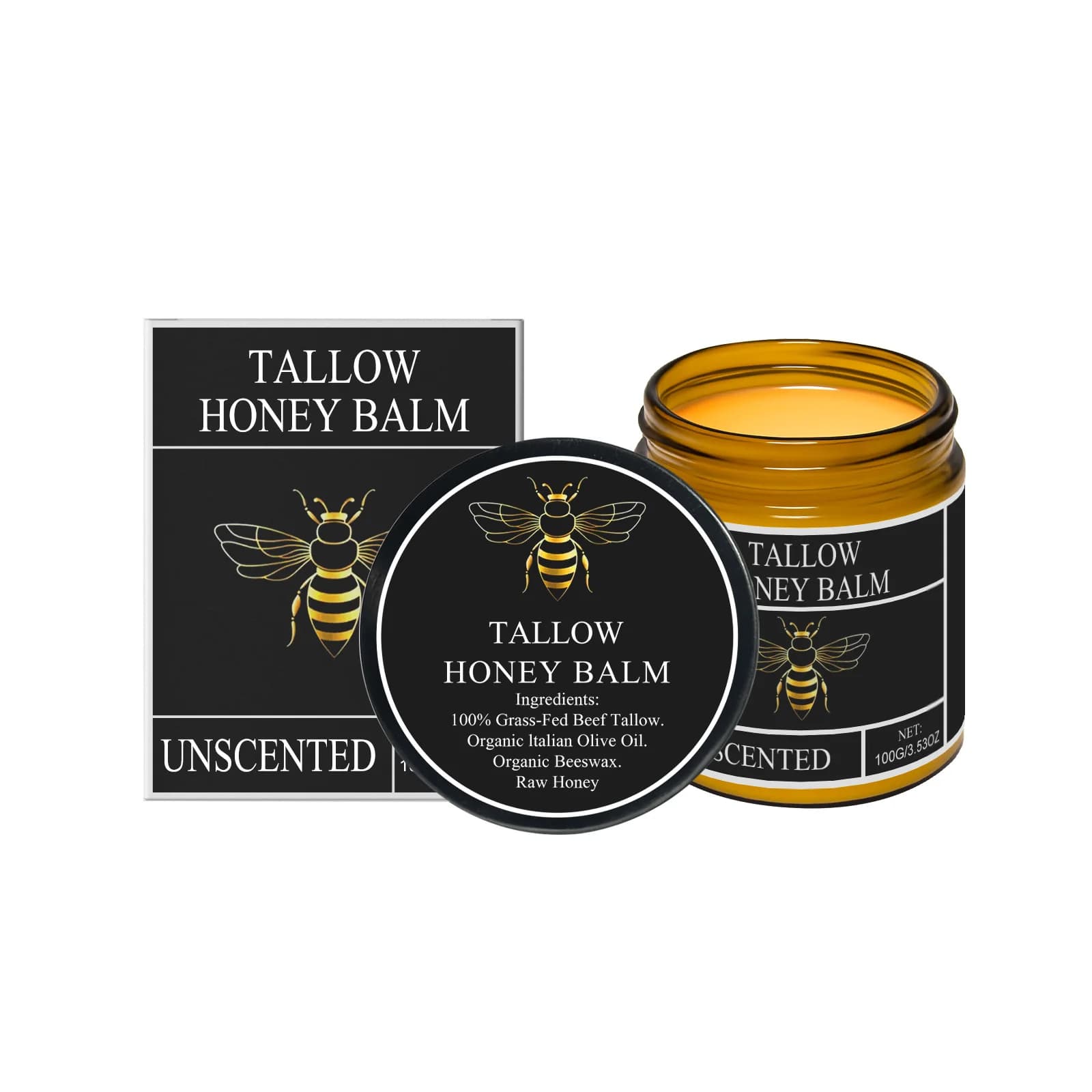 Tallow – baume au miel raffermissant, nourrissant et hydratant, soin pour la peau, lissant, apaise l
