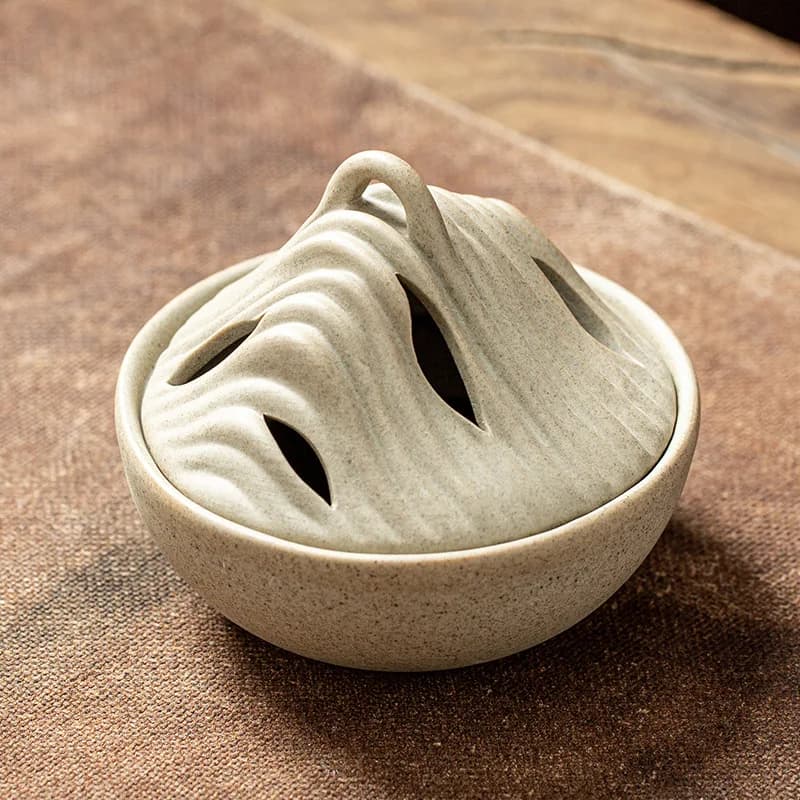 Brûleur d'encens intérieur en bois de santal, bois d'Agilawood, poêle d'aromathérapie en céramique, 
