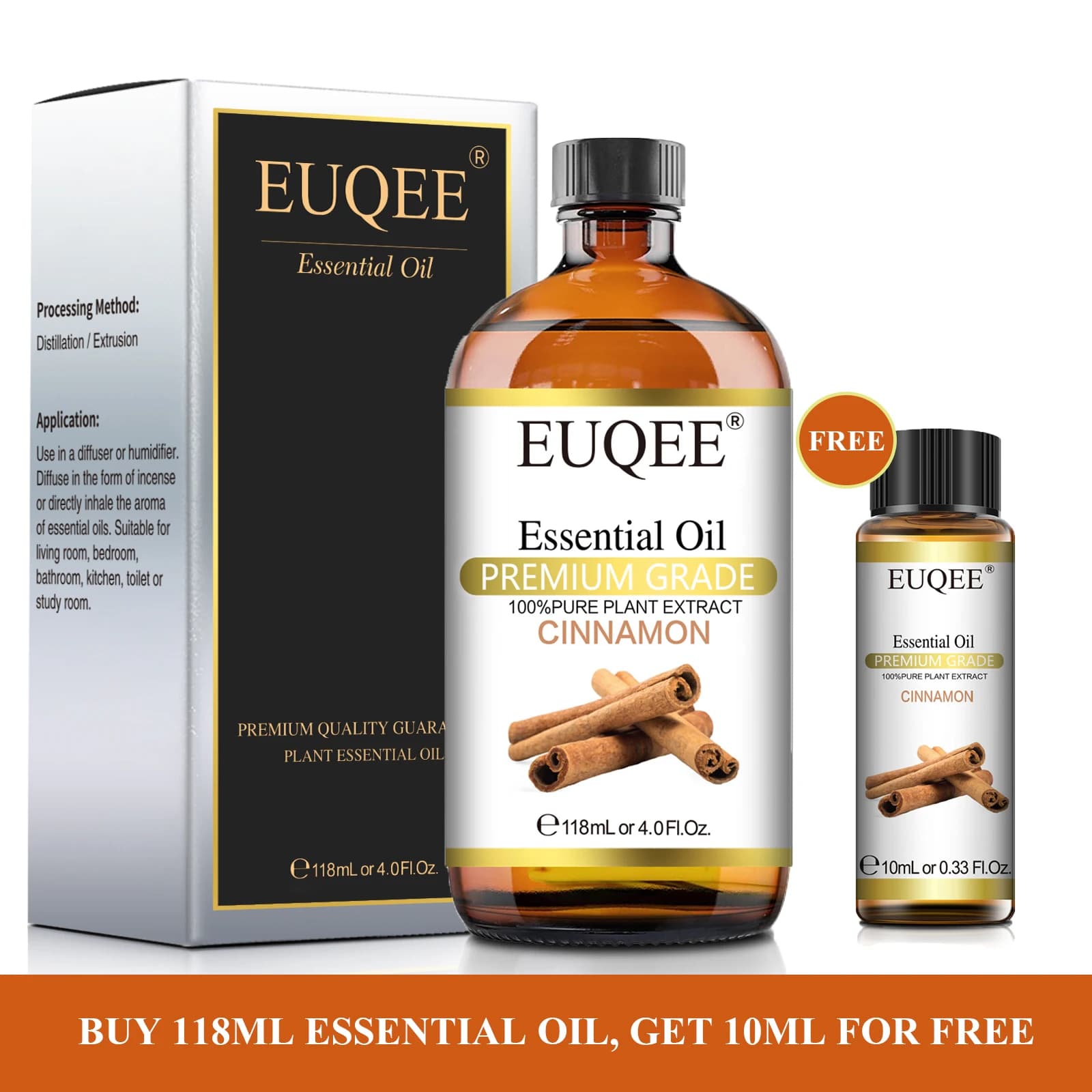 EUQEE-Huile essentielle pure pour diffuseur, humidifie, bougie exécutive, DIY Regina, massage, achet
