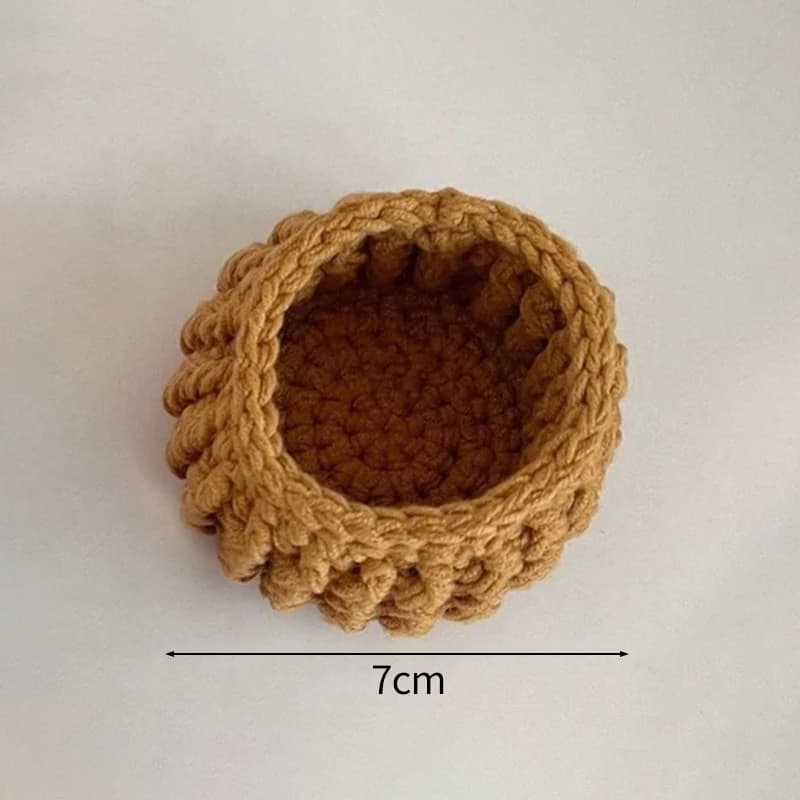 Sous-verres en Crochet de roses avec Pot de plantes, Bouquet de fleurs tricoté à la main, tapis de T