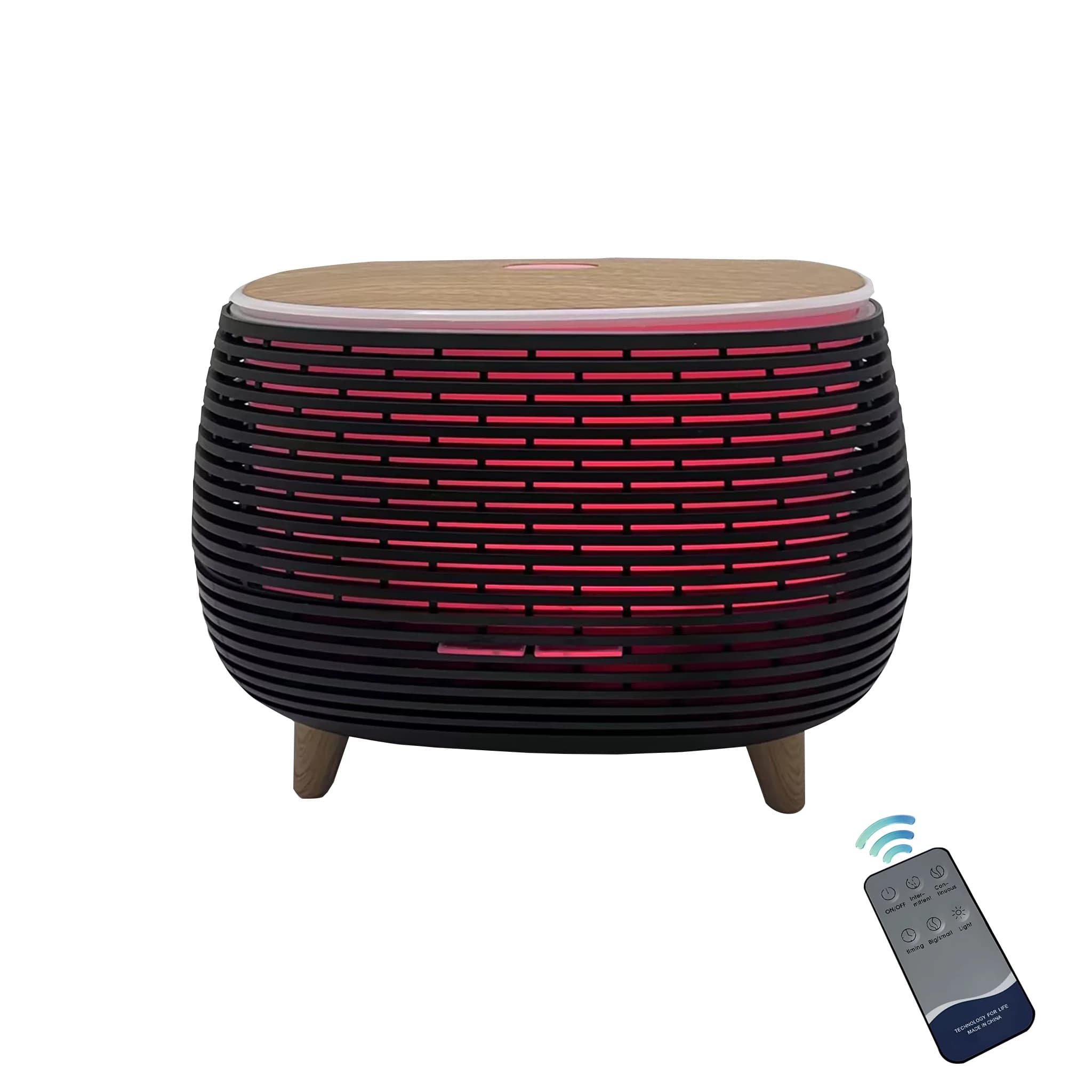 Diffuseur d'huiles essentielles 500 ml, humidificateur ultrasonique aromatique, 7 couleurs LED, télé