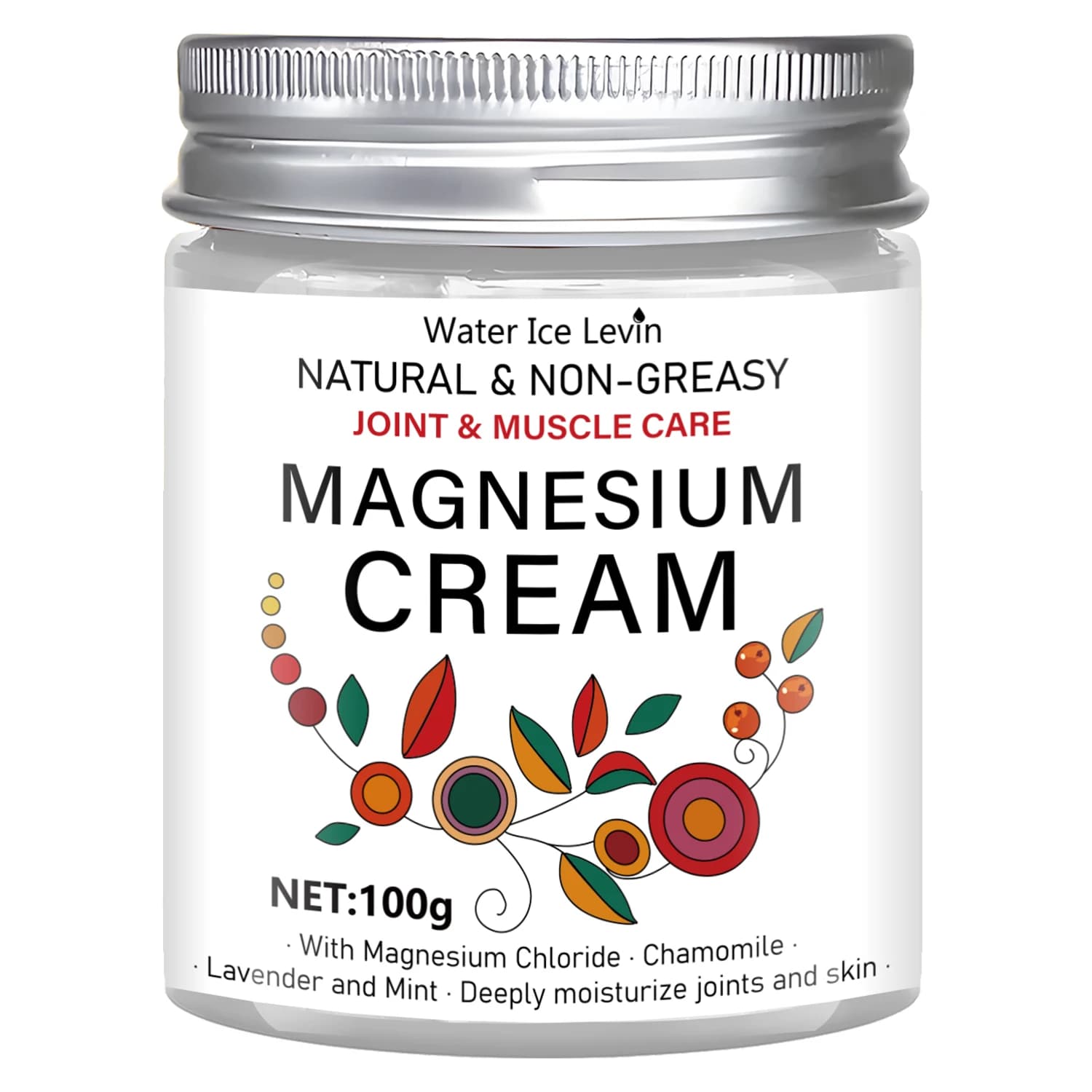 Crème de soin pour articulations et muscles en magnésium : naturelle, non grasse, nourrit/hydrate, u