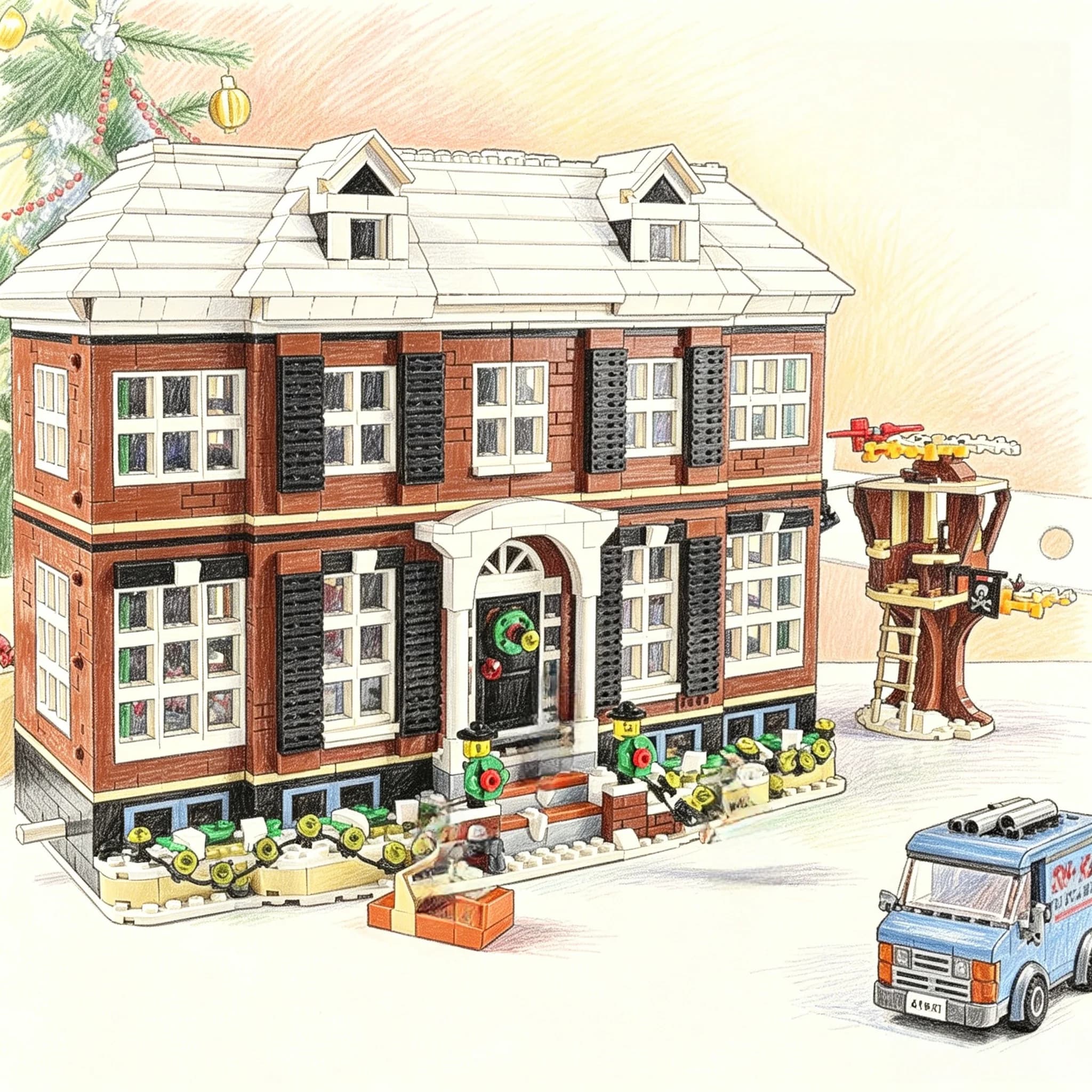 3955 pièces de blocs de construction pour enfants, modèle maison familiale, jouets éducatifs, cadeau