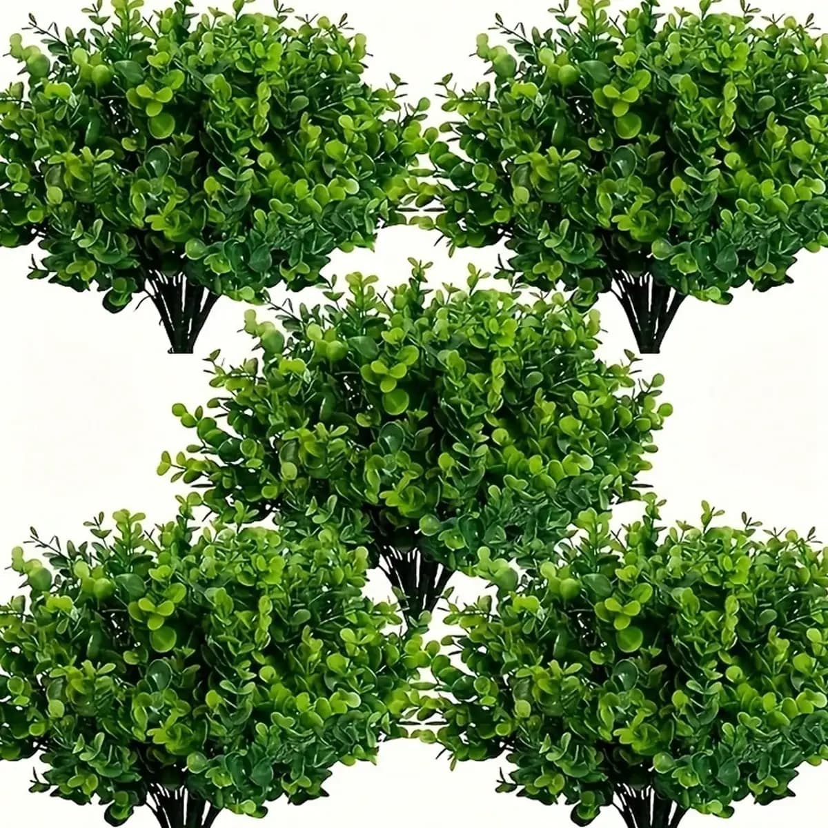 Arbustes artificiels en buis résistants aux UV-plantes artificielles feuilles d'eucalyptus pour Pati