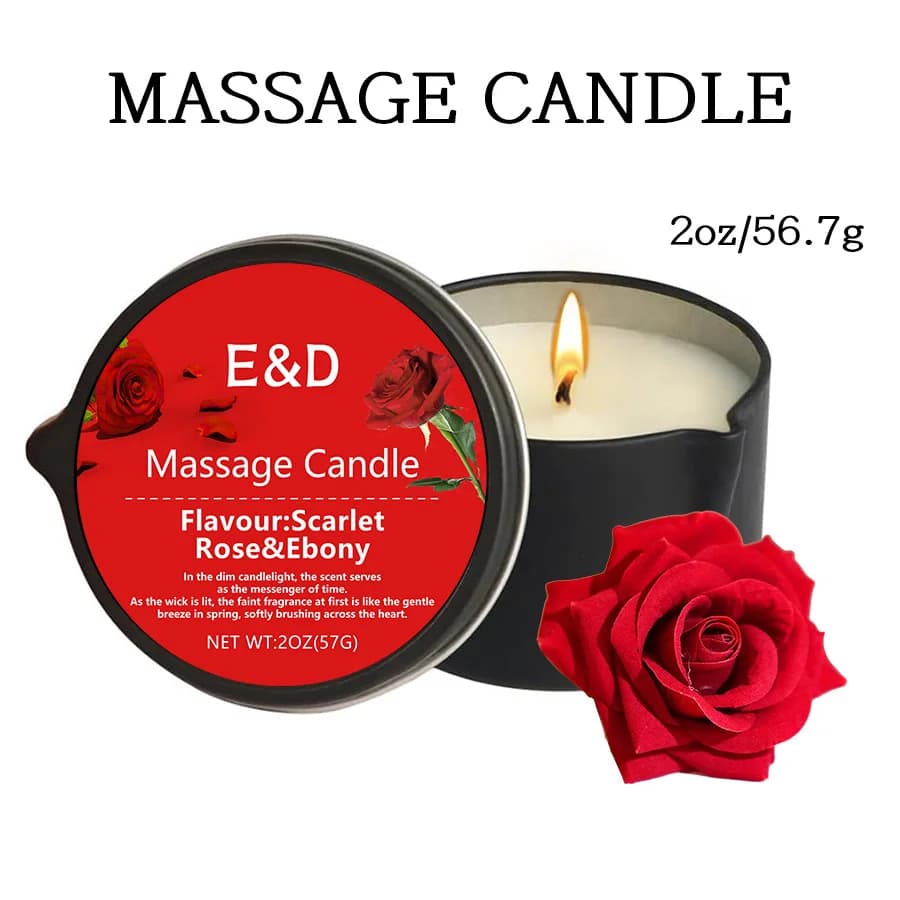Bougie à l'huile de massage pour instituts soulignés et hydratants pour la peau, bougies parfumées, 