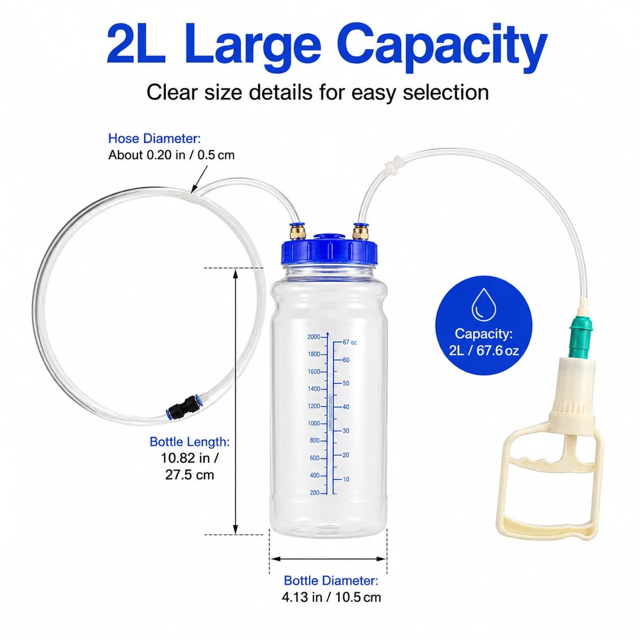 Pompe d'extraction d'huile manuelle universelle 2L, outil de vidange d'huile moteur, extracteur de l