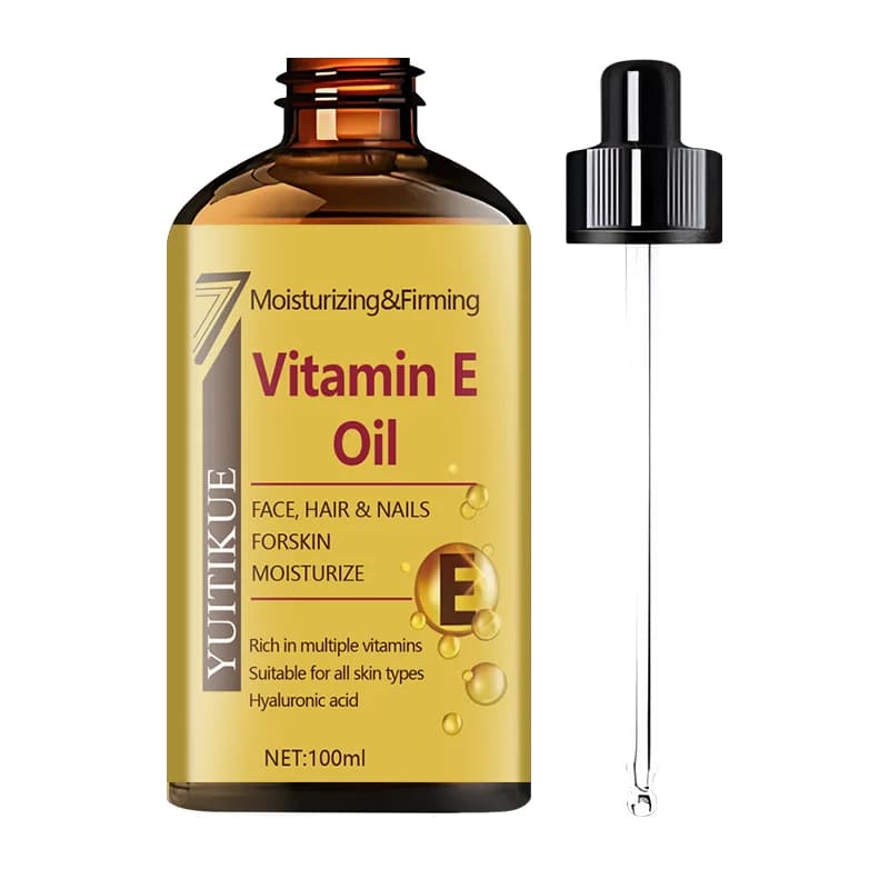 YUITIKUE Huile de vitamine E, traitement hydratant multi-usages, raffermissant et hydratant pour le 