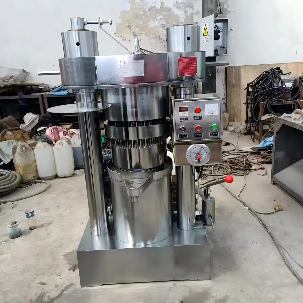 Presse à huile hydraulique pour huile de palmier/soja/tournesol/sésame, haute productivité, automati