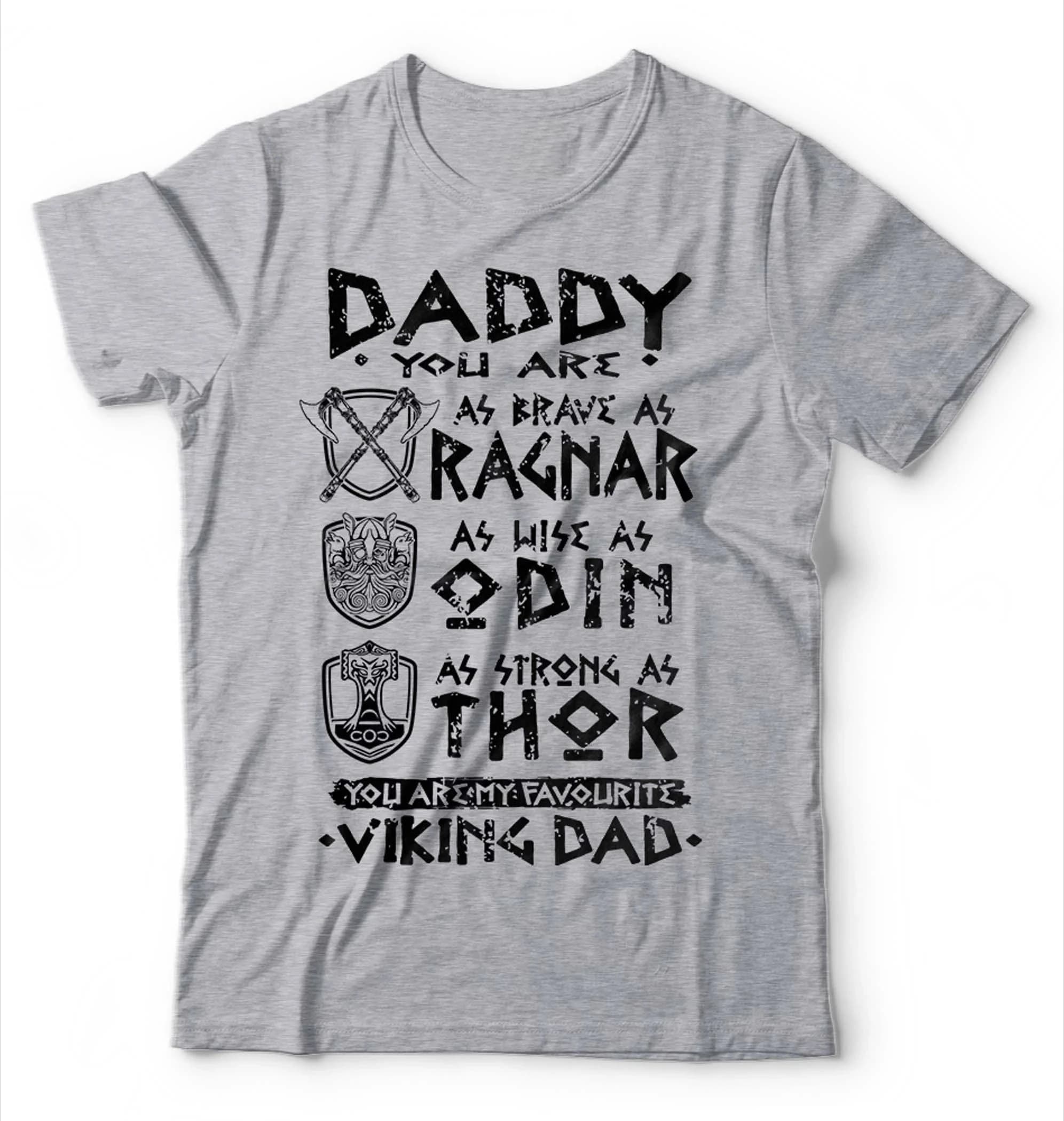 T-Shirt homme Viking papa Ragnar Thor Odin mythologie nordique T-Shirt rétro Streetwear haute qualit