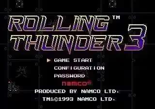 Carte de jeu Rolling Thunder 3 16 bits MD pour consoles Sega MegaDrive Genesis 16 bits