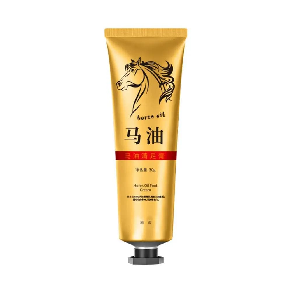 Crème Premium Hydratante à l'Huile de Cheval pour Mains et Pieds – Soin Réparateur pour Peaux Sèches