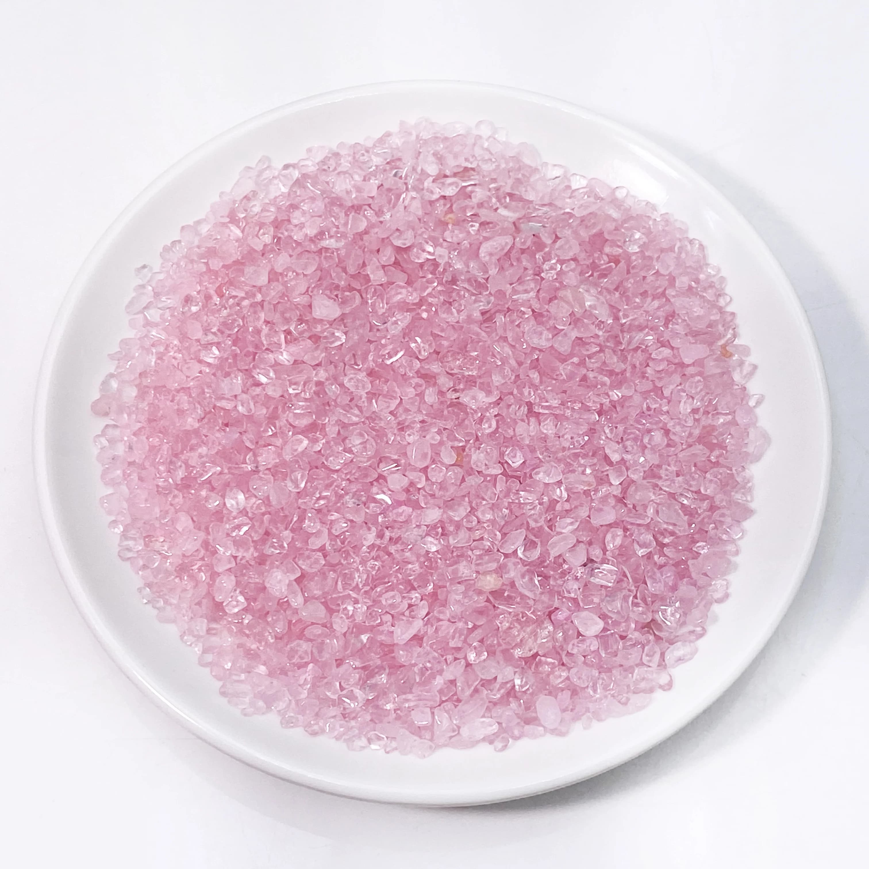 100g/sac Pierres Naturelles Quartz Rose Matériel Cristal Gravier Éclats de Pierre Minéraux Reiki Spé