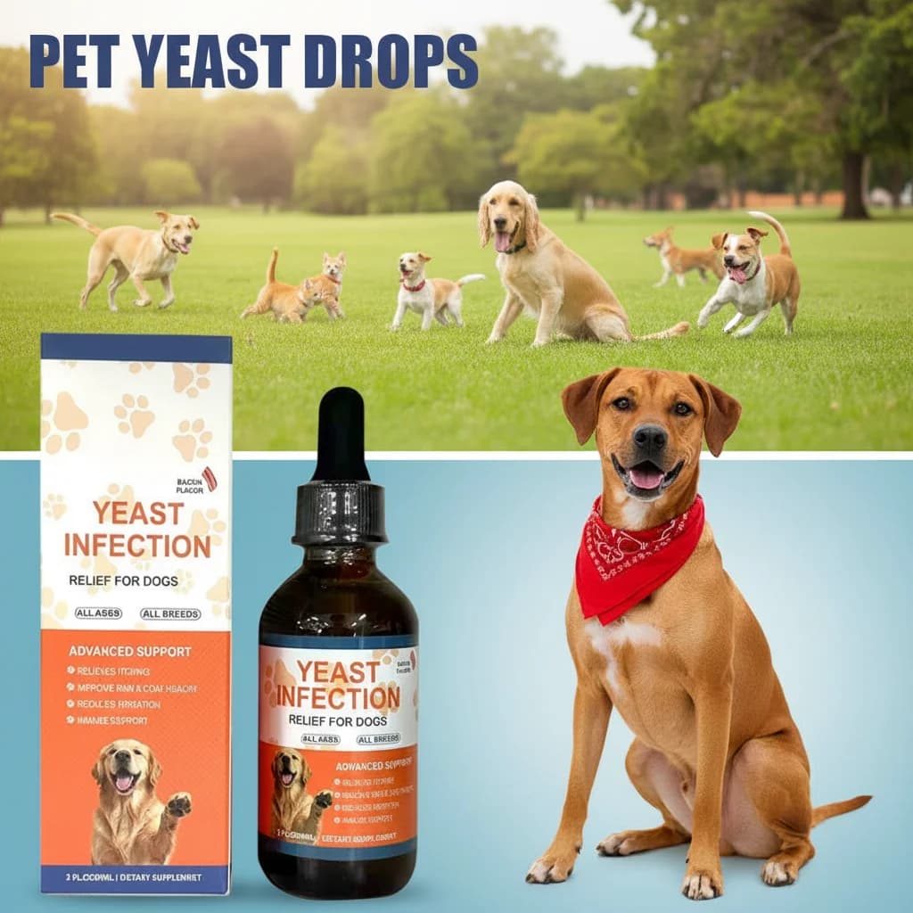 Gouttes de levure pour animaux de compagnie 60 ml pour chiens et chats - Favorise la santé intestina