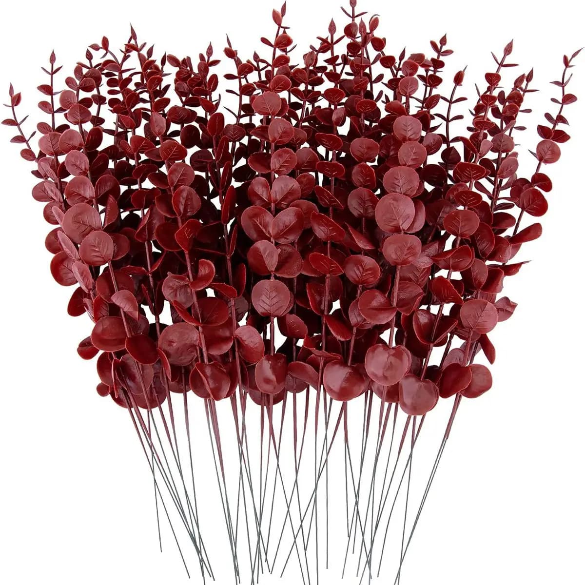 Feuilles d'eucalyptus artificielles pour la décoration de vases à la maison, accessoires de couronne