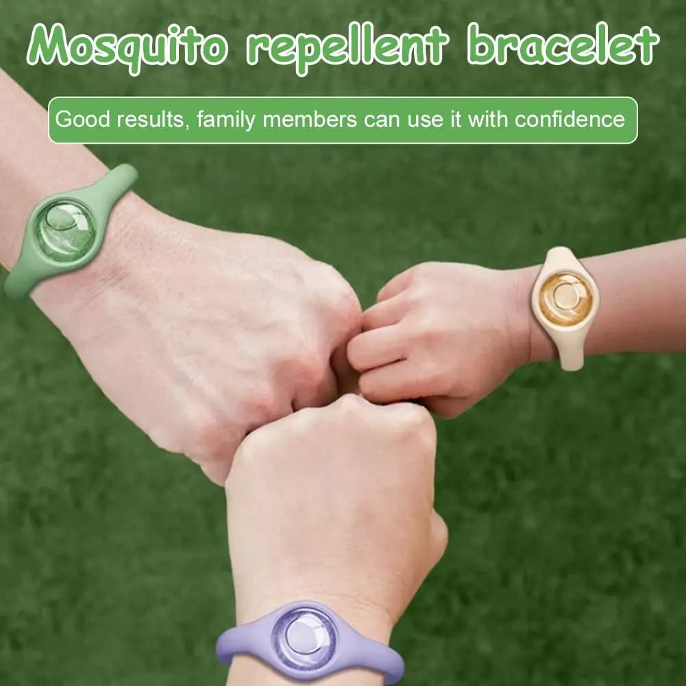 Bracelet anti-moustiques à l'huile végétale naturelle, bracelet en silicone imperméable pour bébés e