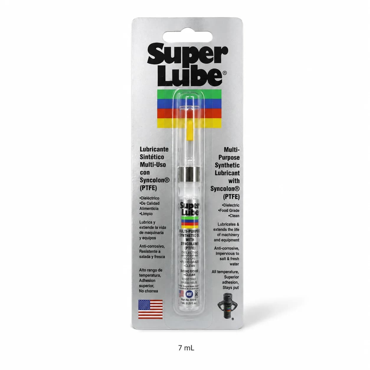 Huile synthétique multi-usages originale Super Lube 51010 PTFE pour graissage de précision des roule