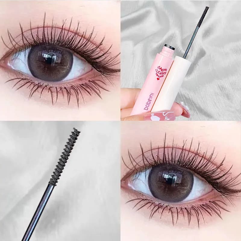 Mascara à brosse Ultra-fine, maquillage en Fiber de soie, allonge les cils, imperméable, séchage rap