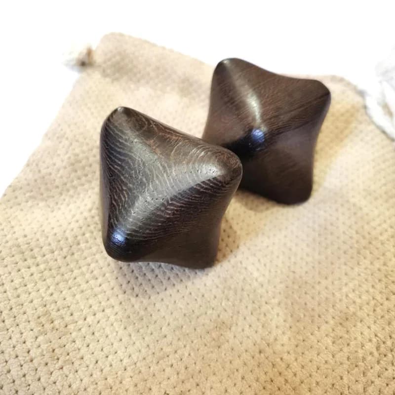 Balle de massage en bois pour adultes, rouleau à main, jouets Fidget, anlande, mentaires oriel, mm, 