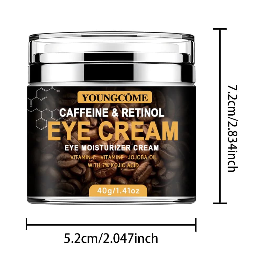 Crème pour les yeux à la caféine, estompe les cernes, raffermissant, élimination des poches, hydrata