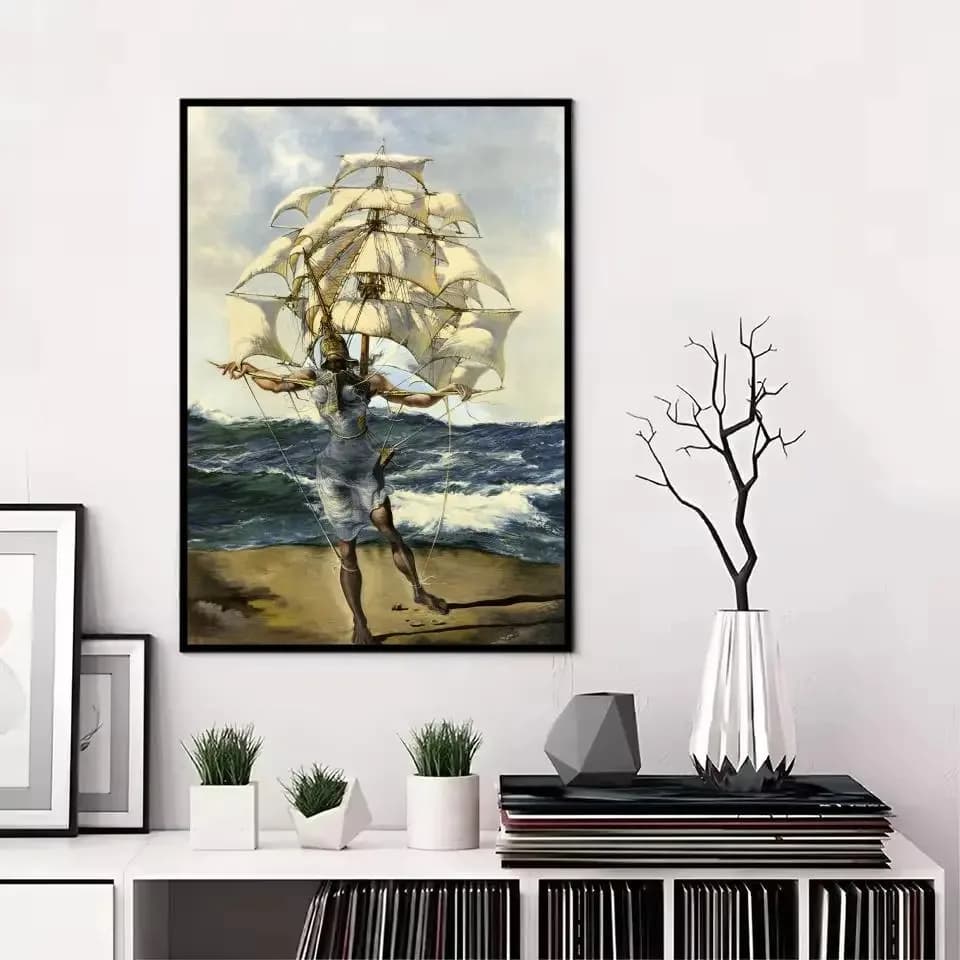 Peinture à l'huile par numéros Salvador Dali, œuvre d'art surréaliste, La persistance de la mémoire,