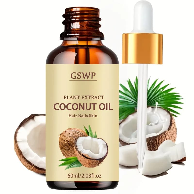 L'huile de coco GSWP est idéale pour prendre soin des cheveux secs et emmêlés, nourrir les ongles et