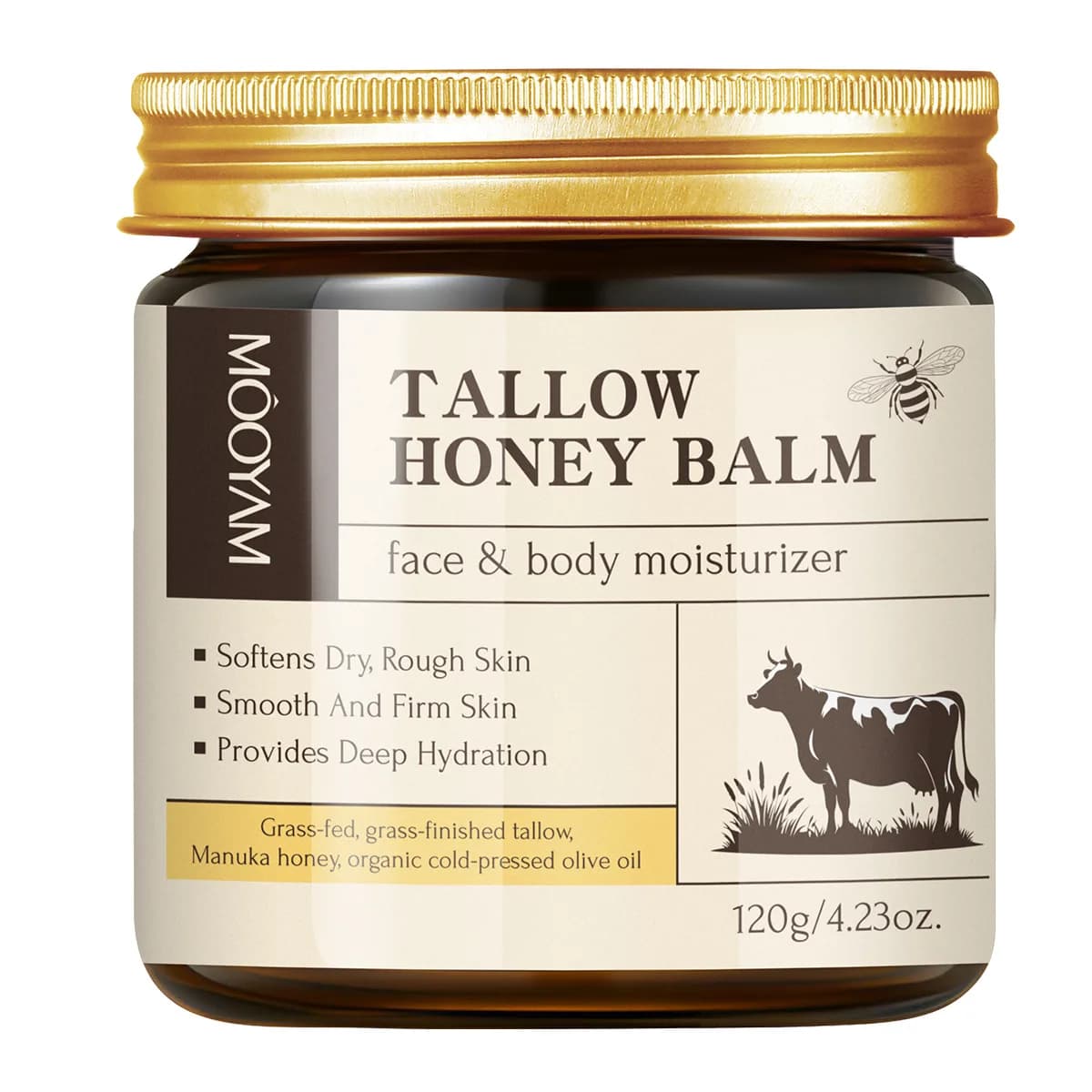 120g Pâte de Tallow de boeuf, hydratant profond, éclaircissant, dissolvant de rides, herbe aliment