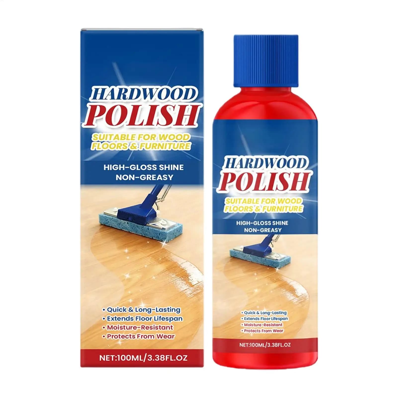 Polissage pour sols en bois dur, 100ml, réparation des rayures, élimination des taches, brillance po